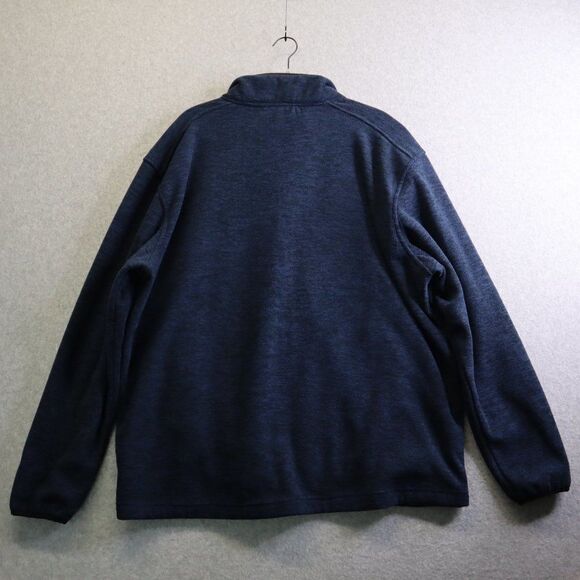 Free Country Fleece Jacket Mens XXL Blue Full Zip Mock Neck Outdoor Zip Pockets - Picture 8 of 16